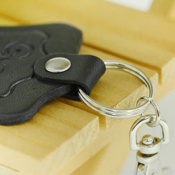 馬鞍牛皮鑰匙圈-三色可選-可客製化烙印LOGO